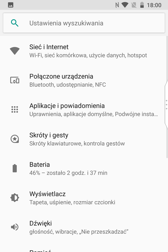 Elementy interfejsu | Ostatnie aplikacje | Ustawienia | Personalizacja interfejsu