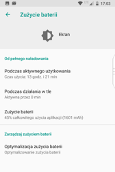 Czas pracy z włączonym ekranem | Wynik z PC Mark