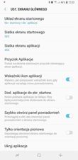 Ekran blokady, główny, zasobnik, opcje ekranu głównego