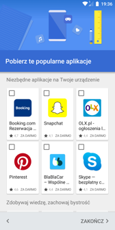 BlinkFeed | Wybór aplikacji do zainstalowania | Menu aplikacji