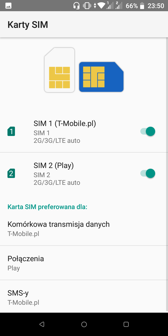 Ustawienia dual SIM | Połączenia głosowe