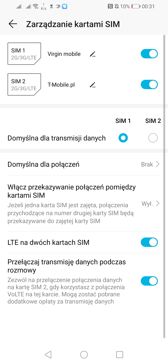Ustawienia dualSIM | Połączenia głosowe
