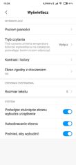 Menu ustawień