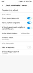 Menu ustawień