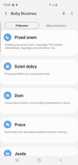 Opcje Bixby - Routines, Vision, Key