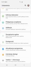 Menu ustawień