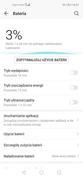 Czas pracy z włączonym ekranem | Wynik z PC Mark battery test