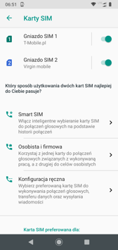 Ustawienia dwóch kart SIM | Połączenia głosowe Ustawienia dwóch kart SIM | Połączenia głosowe