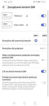 Obsługa dwóch kart SIM | Połączenia głosowe