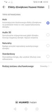 Ustawienia Huawei Histen