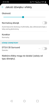 Ustawienia dźwięku | Odtwarzacz muzyki