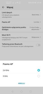 Smartfon umożliwia nie tylko ustanowienie tradycyjnego hotspotu, ale także mostu Wi-Fi