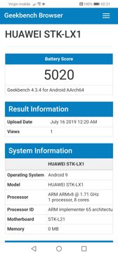 Czas pracy z włączonym ekranem | Wynik z Geekbench i PC Mark