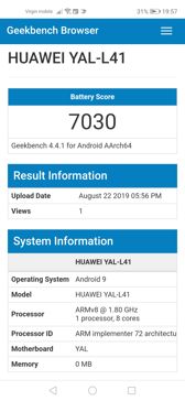 Czasa pracy z włączonym ekranem | Wynik z Geekbench i PC mark
