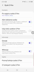 Opcje związane z rysikiem S-Pen