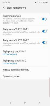 Obsługa dwóch kart SIM | Połączenia głosowe