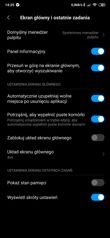 Ekran główny i ustawienia