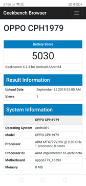 Wyniki z benchmarków baterii