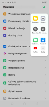 Gesty, pasek boczny i inne funkcje ColorOS