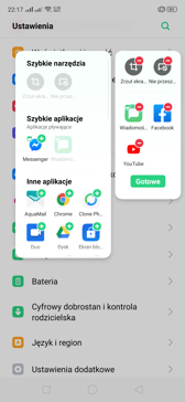 Gesty, pasek boczny i inne funkcje ColorOS