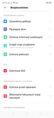 Ustawienia związane z bezpieczeństwem