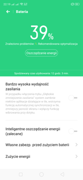 Wyniki z benchmarków baterii