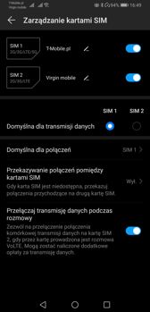Obsługa dwóch kart SIM | Połączenia głosowe