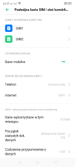 Ustawienia połączeń | Obsługa dwóch kart SIM | Połączenia głosowe