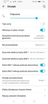 Ustawienia dźwięku | Huawei Histen