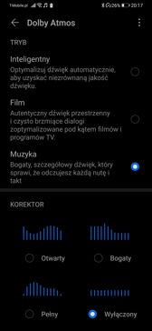 Aplikacja Muzyka | Ustawienia dźwięku Aplikacja Muzyka | Ustawienia dźwięku