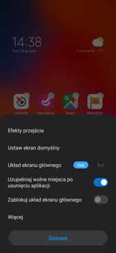 Główny interfejs telefonu