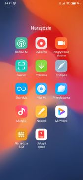 Główny interfejs telefonu