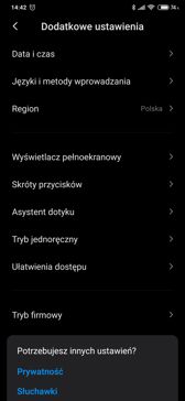 Główny interfejs telefonu