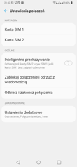 Ustawienia dwóch art SIM | Dialer | Połączenia głosowe
