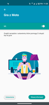 Aplikacja Moto: Wyświetlacz, Akcje gestów, Gra z Moto