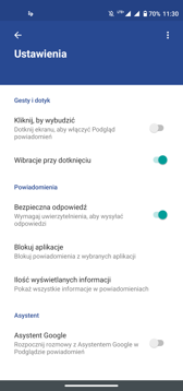 Aplikacja Moto: Wyświetlacz, Akcje gestów, Gra z Moto