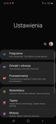 Menu ustawień