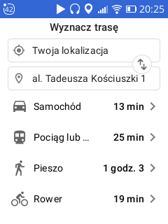 Mapy i lokalizacja | Opcje łączności