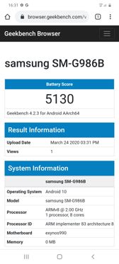 Benchmarki baterii - ustawienie ekranu przy 60 Hz i 120 Hz