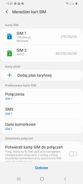 Obsługa dwóch kart SIM | Połączenia głosowe