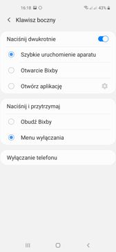 Ustawienia przycisków fizycznych