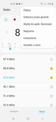 Ustawienia dźwięku | Radio FM