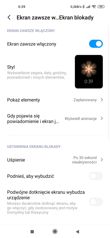 Ustawienia związane z funkcją Ekran zawsze włączony i animacją czytnika linii papilarnych Ustawienia związane z funkcją Ekran zawsze włączony i animacją czytnika linii papilarnych