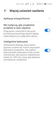 Ustawienia baterii i benchmarki