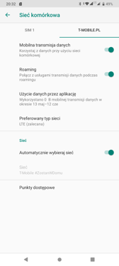 Ustawienia dwóch kart SIM | Połączenia głosowe