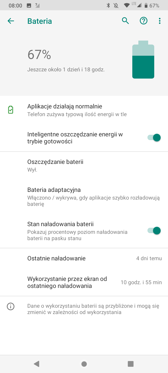 Aplikacja do zarządzania baterią