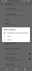 Elementy personalizacji | Motyw ciemny | Gesty