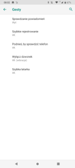 Elementy personalizacji | Motyw ciemny | Gesty