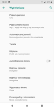 Menu | Ustawienia ekranu | Wybrane funkcje 