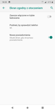 Menu | Ustawienia ekranu | Wybrane funkcje 